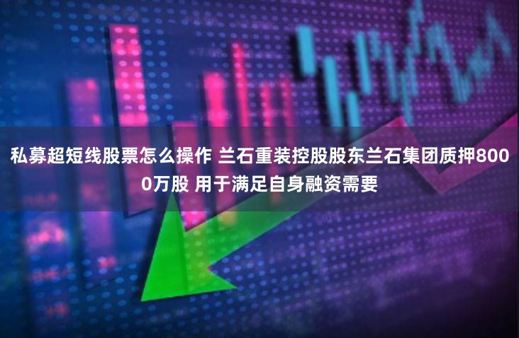 私募超短线股票怎么操作 兰石重装控股股东兰石集团质押8000万股 用于满足自身融资需要
